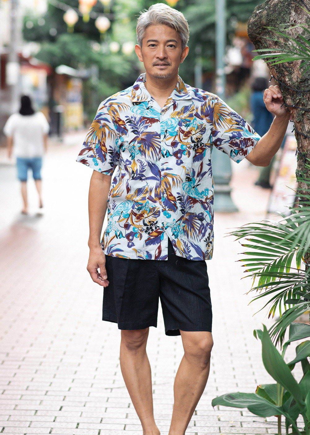 かりゆしウェア（沖縄版アロハシャツ） MAJUN - バカネスト（開襟）