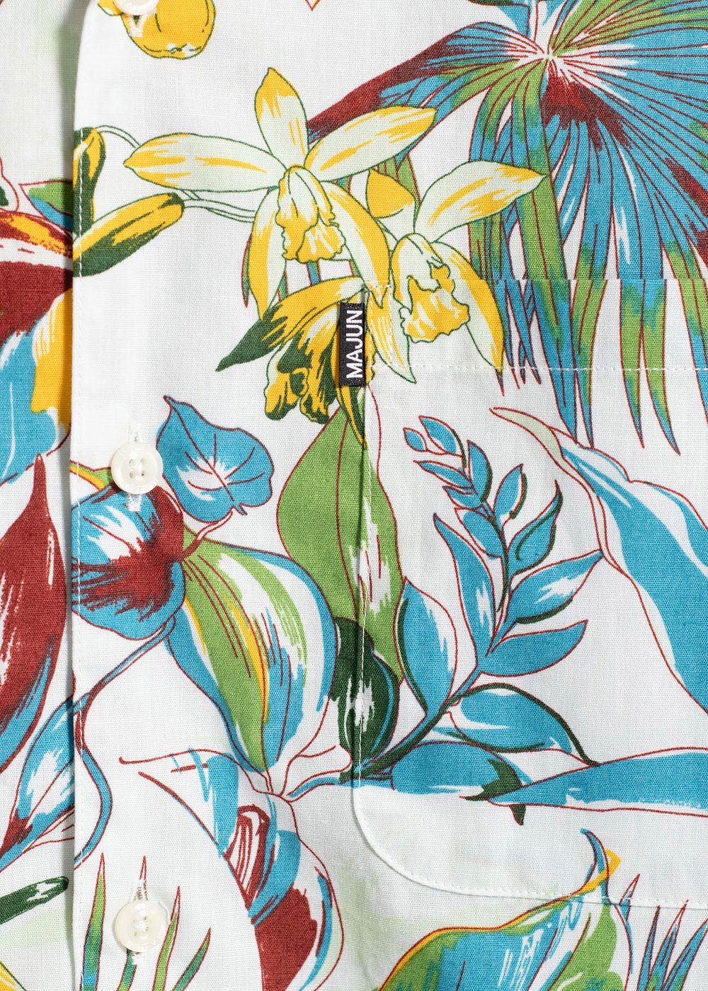 かりゆしウェア（沖縄版アロハシャツ） MAJUN - バカネスト（開襟）