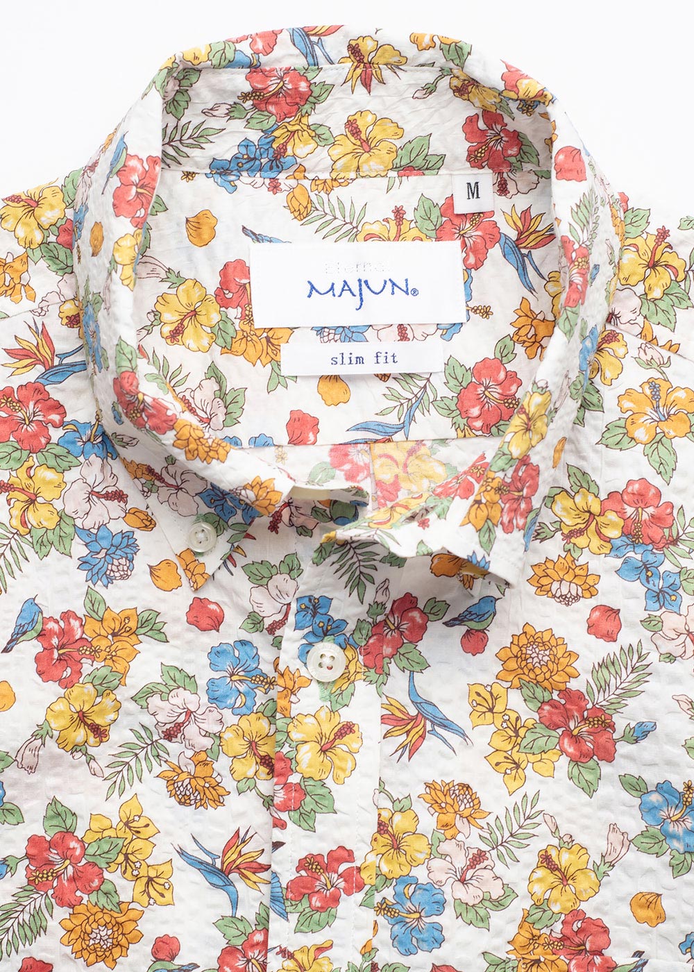 かりゆしウェア（沖縄版アロハシャツ） MAJUN - トロピカルブルーム