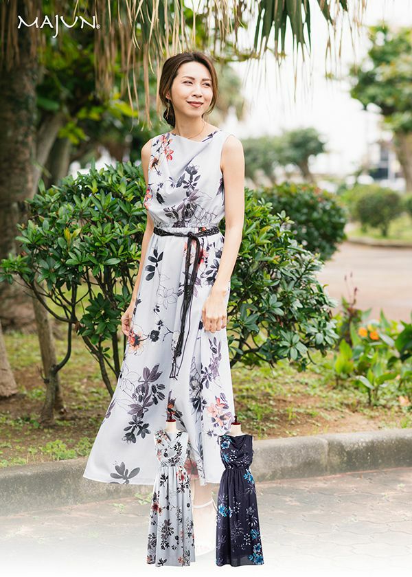 美品】Majunかりゆしワンピースネイビー 完売品