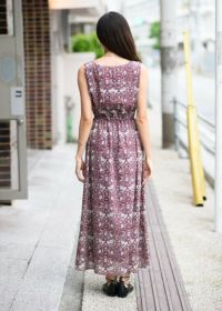 新品タグ付き　MAJUN　LIBERTY　リバティ　かりゆし　ワンピース　L ジャックス・リュウキュウ・フローラル（ワンピース