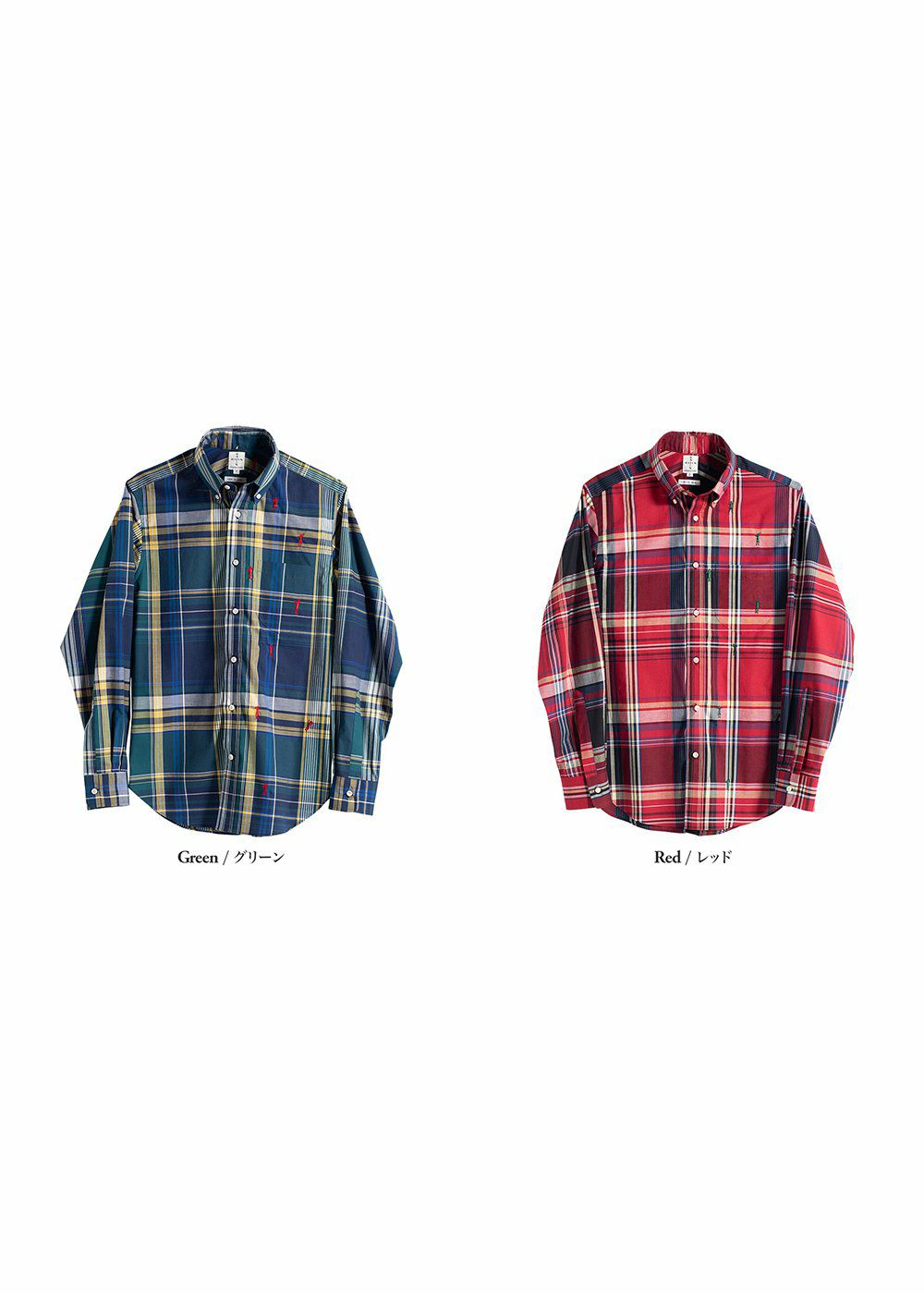 マドラスチェックカチャーシー L/S | かりゆしウェア（沖縄版