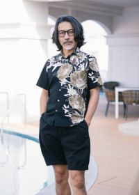 オーダーメイド 紅型 メンズ かりゆしウェア 沖縄 流水花に鴨