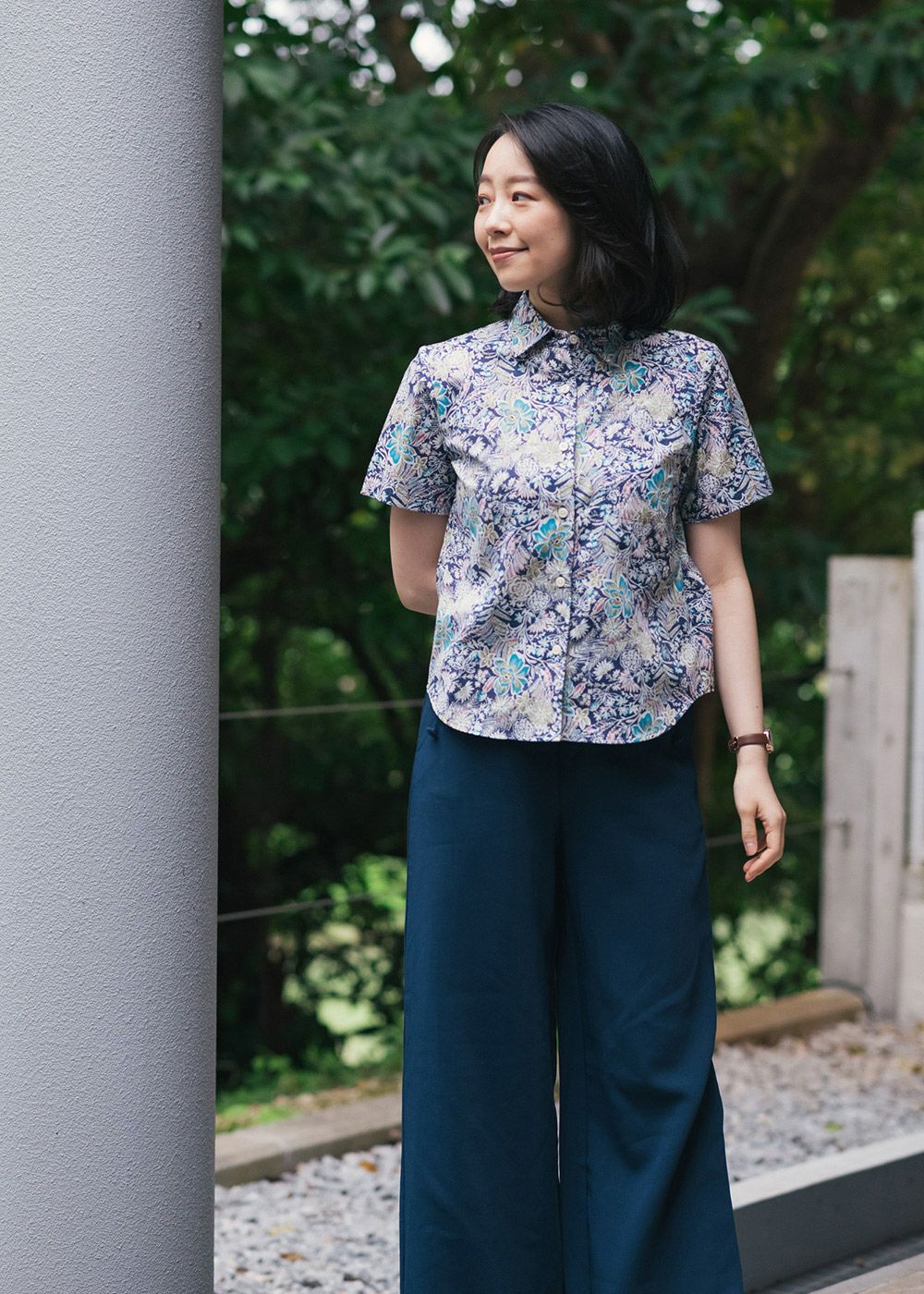 美品】マジュン かりゆし 琉球箱庭 イージーケア素材 シワになり