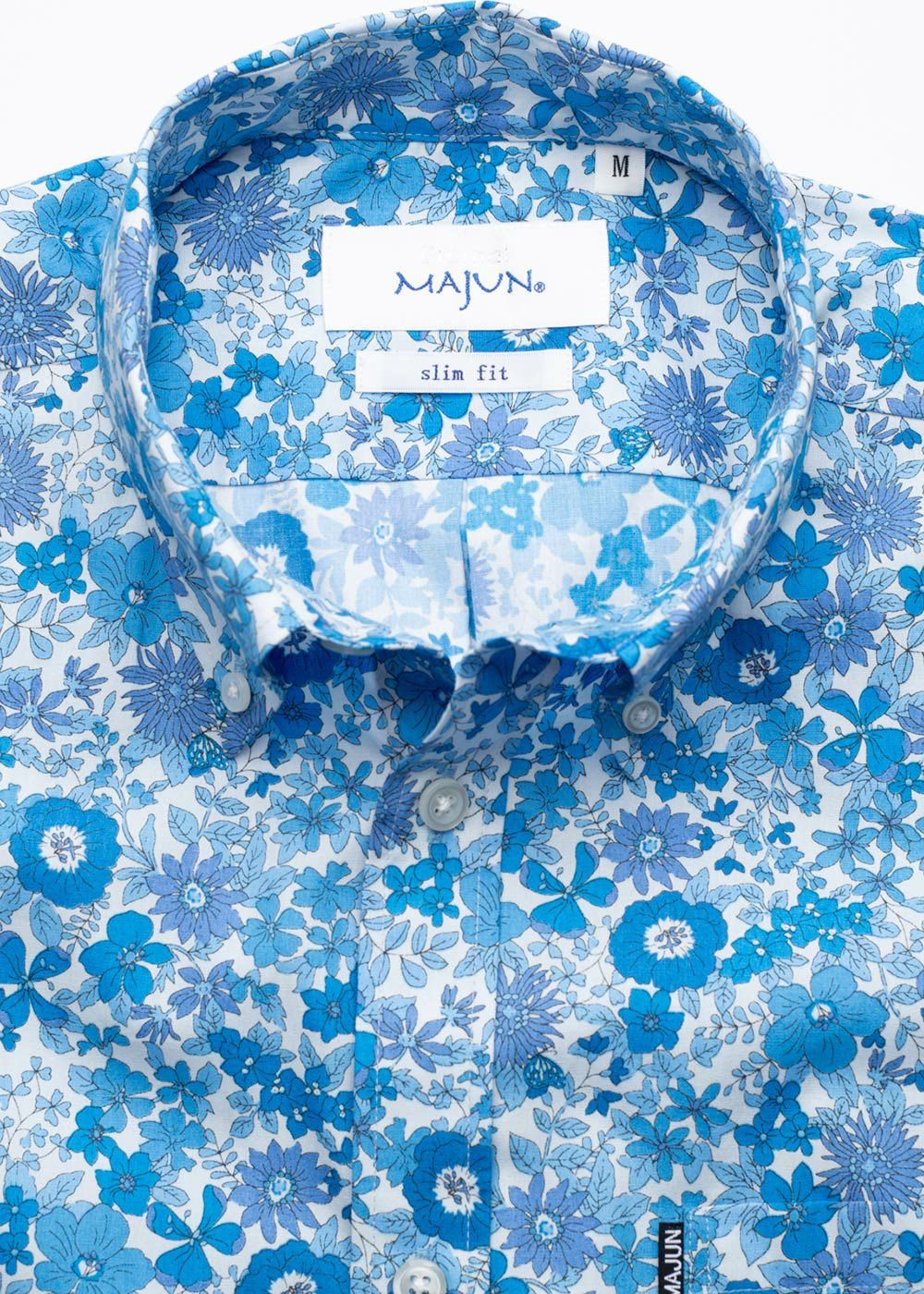 【美品】マジュン かりゆし 首里界隈を地図タッチ風に描いたユニークなデザイン MEN'S】シュリマップ | かりゆしウェア（沖縄版アロハシャツ