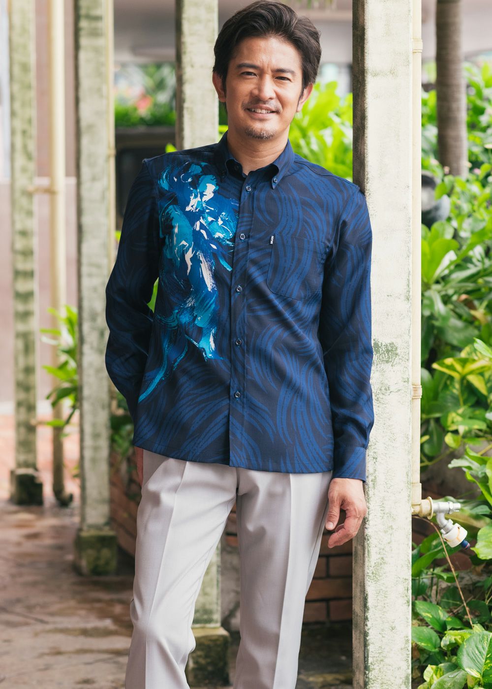 カラテストリームL/S | かりゆしウェア（沖縄版アロハシャツ）専門店