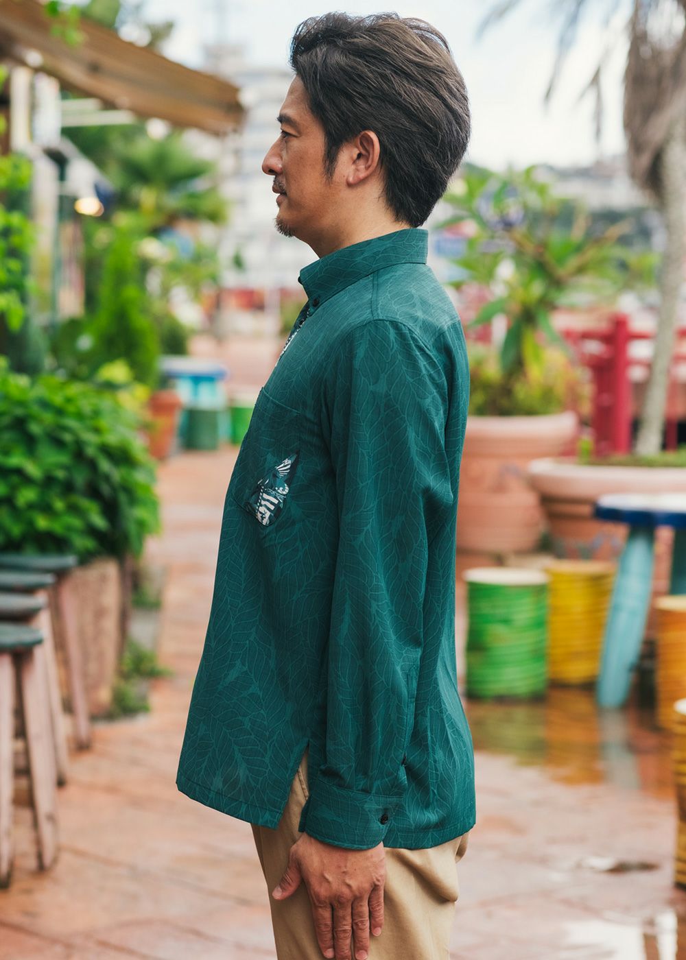旗頭行列L/S | かりゆしウェア（沖縄版アロハシャツ）専門店：MAJUN 