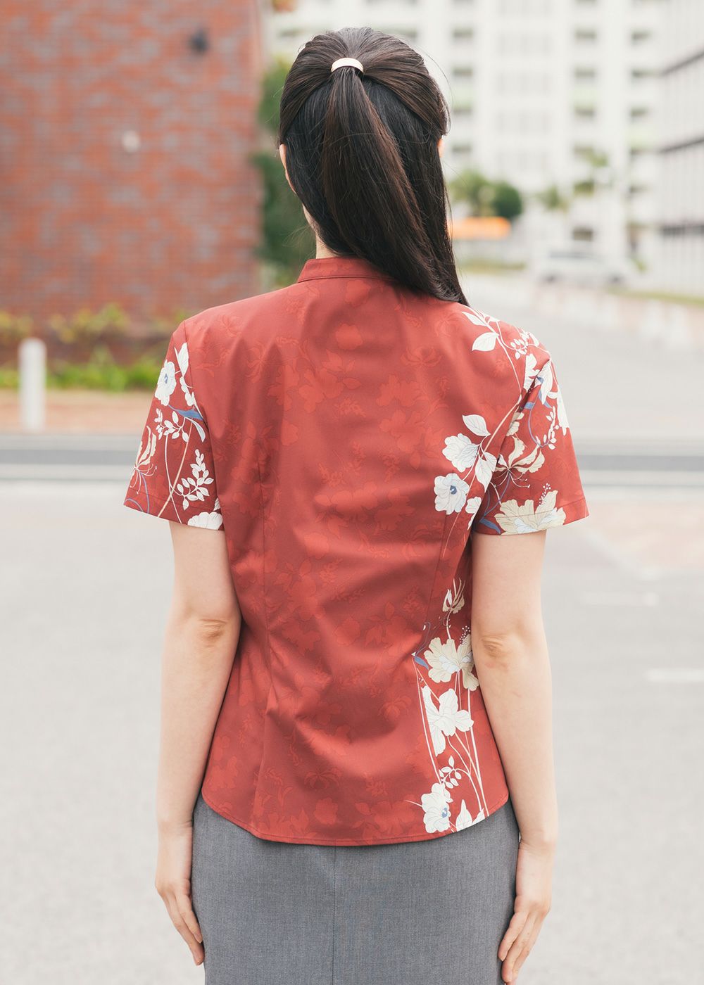 【美品　希少】 マジュン 高級かりゆし 旗頭 エイサー　シワになりにくい サザンウインズ | かりゆしウェア（沖縄版アロハシャツ）専門店