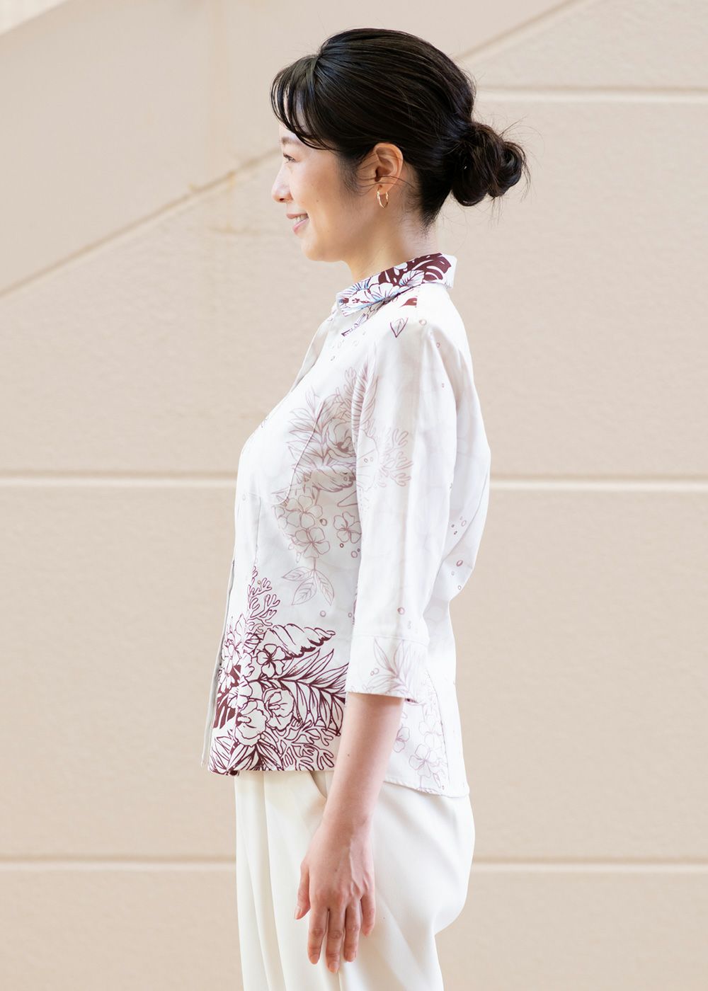 水華（七分袖） | かりゆしウェア（沖縄版アロハシャツ）専門店：MAJUN