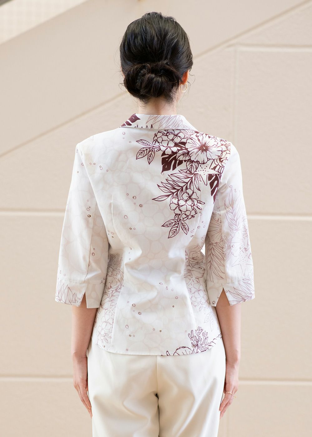 水華（七分袖） | かりゆしウェア（沖縄版アロハシャツ）専門店：MAJUN